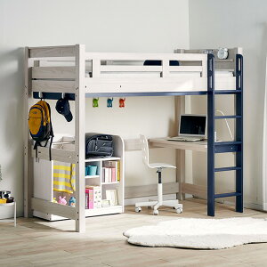 【ポイント7倍!30日限定】【特許構造】ロフトベッド eeny(イーニー) Hi wardrobe H176cm 4色対応 システムベッド 机付き 子供 大人 ハイタイプ デスク 学習机 おしゃれ 子供部屋 テーブル 宮付き 木