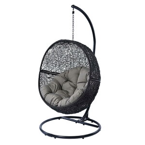 【ポイント9倍!今晩20時開始!】【屋外使用可能/クッション付き/耐荷重120kg】ハンギングチェア ワイド 10色対応 ガーデンファニチャー ガーデンチェア ガーデンチェアー 北欧 たまご型 テ