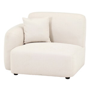 1人掛けソファ Chamill(チャミル) 2色対応 右肘掛け 一人掛けソファ 1人掛けソファ 一人掛けソファー 1人用 一人用 1P 右肘掛け クッション付き 撥水生地 天然木 アイボリー グレージュ おしゃれ