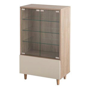 コレクションケース フィギュアケース 幅50cm 引き出し付き Mysa(ミーサ) 2色対応 コレクションラック キャビネット おしゃれ 棚 4段 フィギュア収納 収納ケース ディスプレイラック ガラス扉