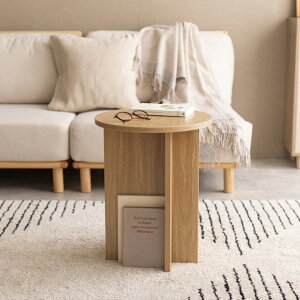 机 おしゃれ Luna ラウンドサイドテーブル 幅40cm 円形 省スペース 軽量 お手入れ簡単 シンプル ナチュラル 韓国風 北欧風 ソファサイド ベッドサイド 新生活