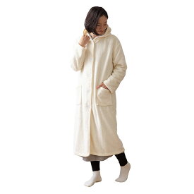 [15色対応/洗濯可能/ポケット付き] mofua(モフア) プレミアムマイクロファイバー着る毛布 Mサイズ フード付 ルームウェア ふっくら 大人 男女兼用 身丈約110cm