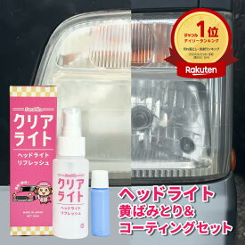 ヘッドライト黄ばみ除去 おさるのスゴピカ ヘッドライトクリーナー 60ml 下地処理不要 コーティング剤付き 強力黄ばみ除去 研磨剤不使用 ヘッドライトコーティング ガラス系 簡単施工 くすみ取り プロ仕様 スプレーするだけ 楽天1位
