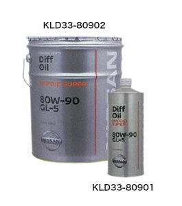 NISSAN (Y) KLD33-80902-01 ftICnC|ChX[p[ GL-5 20L 80W-90 i (KLD338090201)