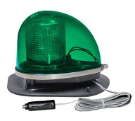 KOITO (小糸製作所) GL2NG LED丸型警光灯2N型 ゴムマグネットタイプ シガーライタープラグ付 緑 12/24V 5…