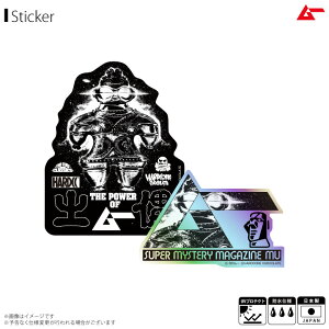 【即納】【在庫あり】 月刊ムー ステッカー シール ロゴ 遮光器土偶 LCS-1099【8865】ムー×ハードコアチョコレート コラボ商品 月刊ムーグッズ ビニールステッカー&ホログラムステッカーセ