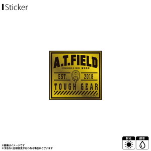 【即納】【在庫限り】エヴァンゲリオン ステッカー シール A.T.FIELD ATF-013G【0897】零号機 TOUGH GEAR ゴールド 金 Sサイズ EVANGELION WORK ATロゴ 鏡面 耐水 耐光ゼネラルステッカー