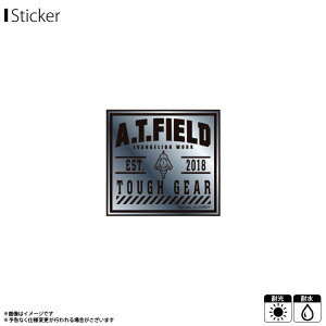 【即納】【在庫限り】エヴァンゲリオン ステッカー シール A.T.FIELD ATF-011S【1160】初号機 TOUGH GEAR シルバー 銀 Sサイズ EVANGELION WORK ATロゴ 鏡面 耐水 耐光ゼネラルステッカー
