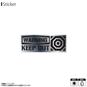 【即納】【在庫限り】エヴァンゲリオン ステッカー シール A.T.FIELD ATF-014S【1191】WARNING KEEP OUT シルバー 銀 Sサイズ EVANGELION WORK ATロゴ 鏡面 耐水 耐光ゼネラルステッカー