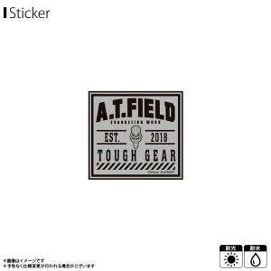 【即納】【在庫限り】エヴァンゲリオン ステッカー シール A.T.FIELD ATF-012R【1467】弐号機 TOUGH GEAR 反射素材 Sサイズ EVANGELION WORK ATロゴ 鏡面 耐水 耐光ゼネラルステッカー