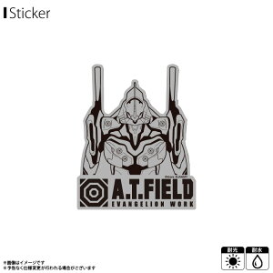 エヴァンゲリオン ステッカー シール A.T.FIELD ATF-024R【1580】初号機バストアップ 反射素材 Mサイズ EVANGELION WORK ATロゴ 鏡面 耐水 耐光ゼネラルステッカー