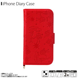 iPhone13 ケース キャラクター 手帳型 ディズニー トイ・ストーリー PG-DFP21K04TOY【2445】Disney Pixar ピクサー フリップカバー PUレザー 型押し カード収納 ストラップ用リング付き マグネット開閉PGA