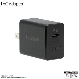 急速充電器 Type-C タイプC ACアダプター AC充電器 USBハブ 1ポート PPS-PD30G 【3012】UniTAP 超小型 最大30W USB-Cポート スイングプラグ プリンストン