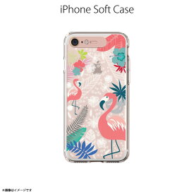 iPhone SE 第3世代 2022 第2世代 2020 iPhone 8 ソフトケース LU11290i8【2906】 LIGHT UP CASE Soft Lighting Clear Case Flower Flamingo イルミネーション クリアケース LEDフラッシュ通知機能 フラミンゴ ローズゴールドロア・インターナショナル