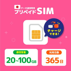 【チャージ可能】 送料無料 プリペイドSIM 日本 20GB 100GB ドコモ プリペイドSIM 365日 docomo SIMカード チャージ プリペイドsimカード 日本 シムカード sim カード 開通期限なし データチャージ ギガチャージ 容量追加 データsim