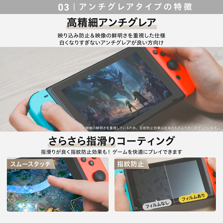 楽天市場】【お子様でも簡単貼付】 Nintendo Switch スイッチ フィルム 