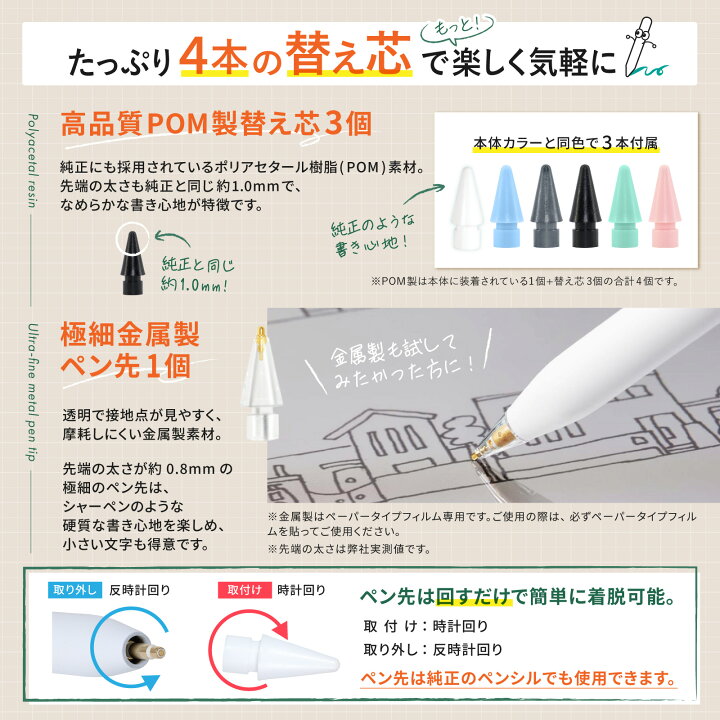 楽天市場】【楽天1位＆雑誌掲載商品】タッチペン iPad ペンシル 