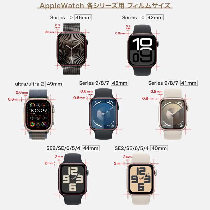 楽天市場】【楽天1位＆LINE登録で10%OFF!】 Apple Watch 保護フィルム 