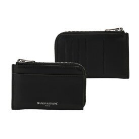 【最短翌日着】 MAISON KITSUNE メゾン キツネ LONG ZIPPED CARDHOLDER 財布 サイフ レザー コンパクト レディース メンズ ユニセックス フラグメント ケース ブラック LM05343LC0038