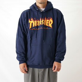 【最短翌日着】THRASHER パーカー スラッシャー FLAME LOGO HOODIE フレームロゴ ファイヤーパターン スウェット フーディー オーバーサイズ 裏起毛 定番 【113102】