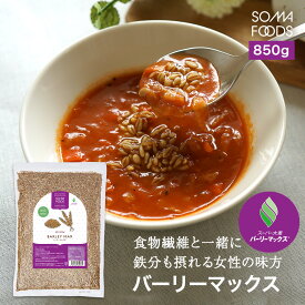 【11日01:59まで★最大10%OFF＆P5倍】 スーパー大麦 バーリーマックス 850g 食物繊維 大麦 糖質 制限 オフ ダイエット 大腸活 腸活 押し麦 雑穀米 フルクタン βーグルガン 腸内フローラ レジスタントスターチ ハイレジ もち麦 玄麦 雑穀 オーツ麦 糖質制限 【SOMA FOODS】