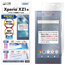 Xperia XZ1 フィルム 反射防止 アンチグレア マット ノングレア液晶保護フィルム3 防指紋 気泡消失 SO-01K SOV36 701SO 保護フィルム 日本製 ASDEC アスデック NGB-SO01K
