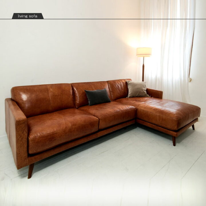 楽天市場】【受注生産】 genuine leather sofa 本革 レザーソファ 2.5 