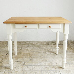 LOHAS�p�C���Ƌ� �t�����`�X�^�C�� �e�[�u��900 �f�X�N 152k-a303w�y���֑O�n��������-OS18�z