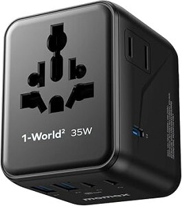 �y�ŐV���ǌ^�E��菬�����I�zMOMAX �ϊ��v���O PD 35W GaN �}���[�d �C�O�p 7�䓯���[�d 3*USB-C PD & 2*USB-A QC &2*AC�R���Z���g 2��AC������ �C�O�p�R���Z���g C/BF/O/A�^�C�v �}���`�ϊ��v���O �S���E��