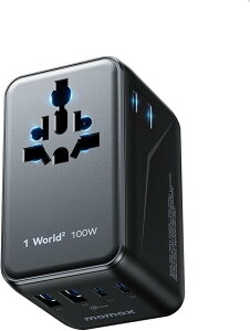 yŐVǌ^E菬Iz MOMAX ϊvO PD 100W GaN }[d SEΉ 6䓯[d 2*PD USB-C+2*QC USB-A COpRZg 2AC COϊvO C/BF/O/A^Cv [bp/؍/CM