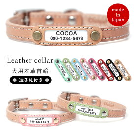 【安心の日本製】送料無料 本革 犬 首輪 おしゃれ 犬 首輪 革 日本製 犬 首輪 かわいい 犬 首輪 かっこいい 犬の首輪 犬 首輪 小型犬 革 革製 皮 レザー 栃木レザー ヌメ革 おしゃれ かわいい ペット用品 犬用品 名前入れ 名入れ 迷子札 電話番号 カラー シンプル 10mm