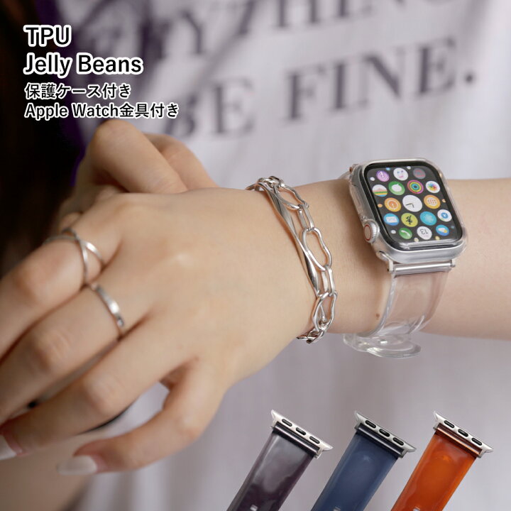 韓国　apple watch 用　クリアバンド　42 44 45mm