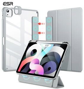【分離式】ESR iPad Air 4 ケース 10.9インチ iPad Pro 11 タブレット スタンド マグネットカバー ハードPC ウェイク対応