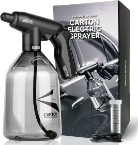 CARTON 電動オートスプレー 洗車 脱着式バッテリー Type-C 充電式 防水 防水性能 IPX7 溶剤耐性 ph2~14対応 静音設計 日本語説明書 スプレイヤー パワーグリップ 噴射 3PH プレウォッシュ洗車