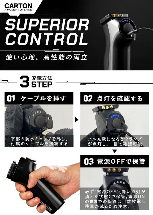 楽天市場】CARTON 脱着式バッテリー 2000mAh 専用電動フォームガン対応 
