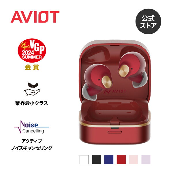 AVIOT TE-Q3 アクティブノイズキャンセリング ワイヤレス イヤホン Bluetooth 5.3 マルチポイント対応 通話用マイク搭載 医療用シリコン採用 最大42時間再生 外音取込 IPX4防水