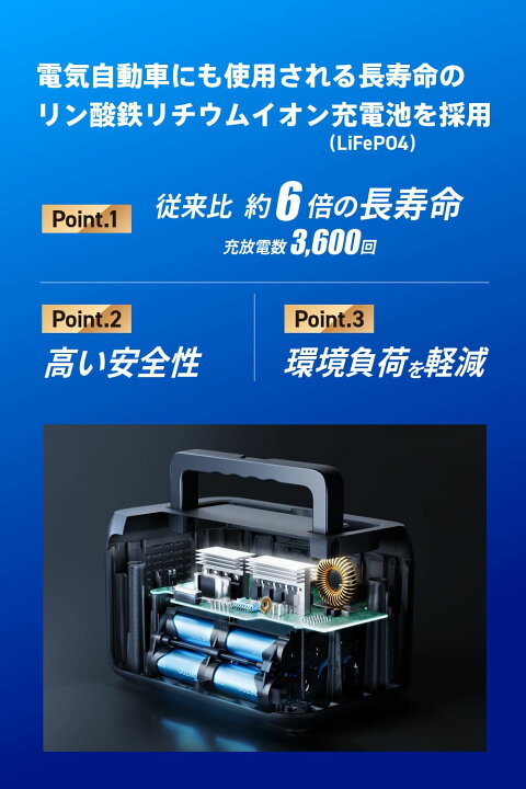 楽天市場】AVIOT PS-F300 ポータブル電源 リン酸鉄リチウムイオン電池 