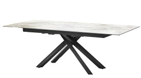 人気のセラミック　伸長式セラミックテーブル 大理石風 マーブル 160cm 200cm ダイニングテーブル 伸張式 ホワイト 食卓テーブル