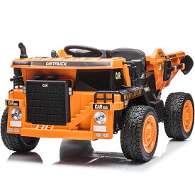 乗用玩具 乗用ラジコン ダンプカー ダンプトラック DUMP CAR TRUCK 2WD 大型 2人乗り 12V7Ah 後輪サスペンション はたらく車 なりきり 作業 工業 ペダルで操作可能 レバーで荷台が動く 電動カー 乗用玩具 子供 おもちゃ 電動乗用玩具 ラジコンカー Dump ダンプカー