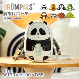 [DROMPALS パンダ dpk004 ] アニマル ポシェット 肩掛け ポーチ ショルダー 動物 キッズ 子供 北欧 かわいい デザイン 大容量 ジュニア スクール 女の子 男の子 幼児 児童 幼稚園 保育園 入園 通園 習い事 プレゼント お祝い 贈答 1歳 2歳 3歳 4歳 5歳 6歳 誕生日
