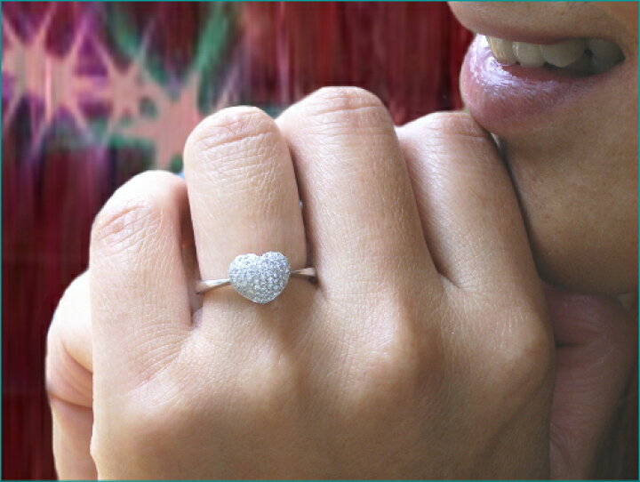 楽天市場】【1点限定】0.25ct ダイヤモンド マイクロ パヴェ ハート 