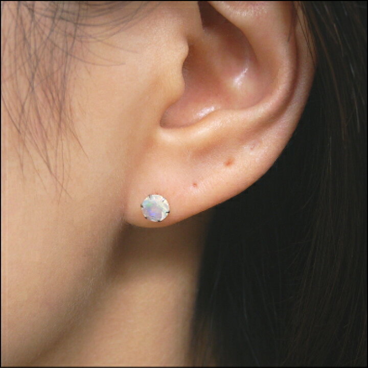 楽天市場】プラチナ Pt900 エチオピア オパール ピアス 5mm
