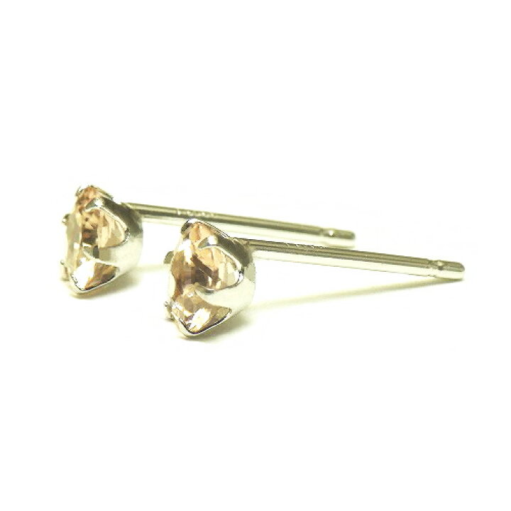 楽天市場】プラチナ ピアス Pt900 インペリアルトパーズ ピアス 4mm 