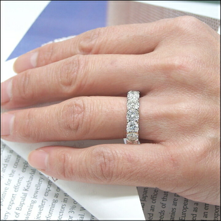 楽天市場】3.0ct 3カラット ダイヤモンド エタニティリング ダイヤ 