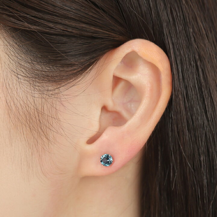 楽天市場】プラチナ ピアス Pt900 ロンドンブルートパーズ ピアス 5mm  