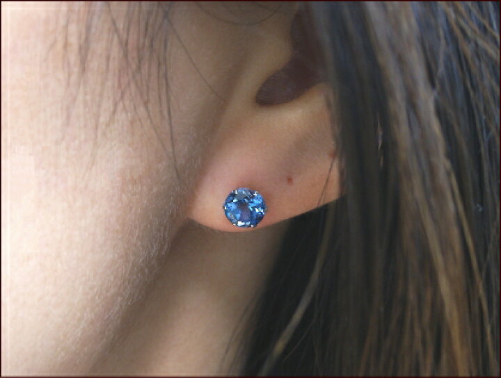 楽天市場】プラチナ ピアス Pt900 ロンドンブルートパーズ ピアス6.0mm  