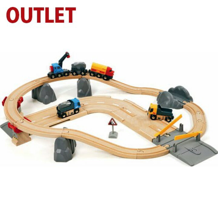 楽天市場】アウトレット品 期間限定 ブリオ/BRIO 木製 レールセット 