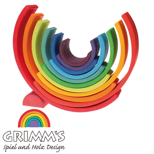 グリムス GRIMM'S アーチレインボー大 レインボー パステル モノクロ 虹色トンネル ドイツ 木のおもちゃ 積木 誕生日 子供 おうち時間 子供  | 木のおもちゃ コモック