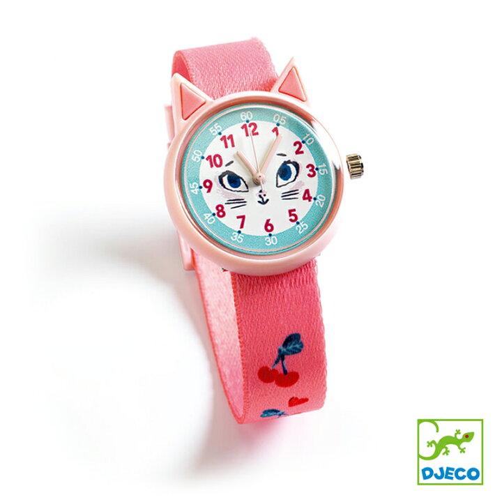 楽天市場 Djeco ジェコ ウォッチキャット おもちゃ 知育玩具 海外 こども 男の子 女の子 2歳 2才 3歳 4歳 5歳 おすすめ プレゼント 誕生日 ギフト おうち時間 とけい キッズウォッチ ゆめかわ かわいい 猫 デザイン 輸入 フランス おうち時間 ラッピング 知育玩具