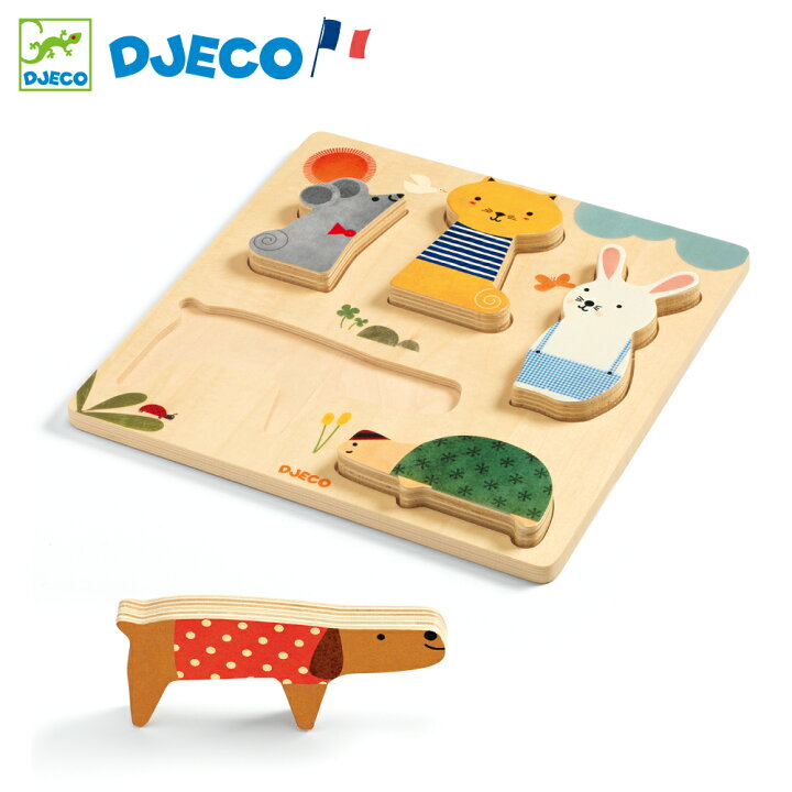楽天市場 木製パズル 動物 知育玩具 型はめパズル 木製 1歳 0歳 12か月 赤ちゃん 子供 積み木 Djeco ジェコ ウッディペッツ 知育玩具 クレオのもり